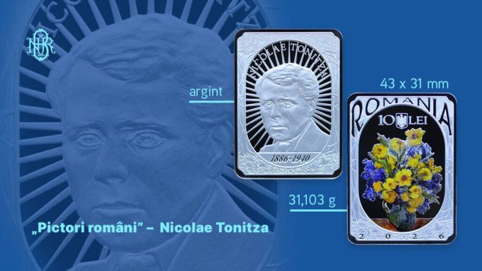 BNR dedică o nouă monedă lui Nicolae Tonitza. Este prima emisiune numismatică românească în formă dreptunghiulară